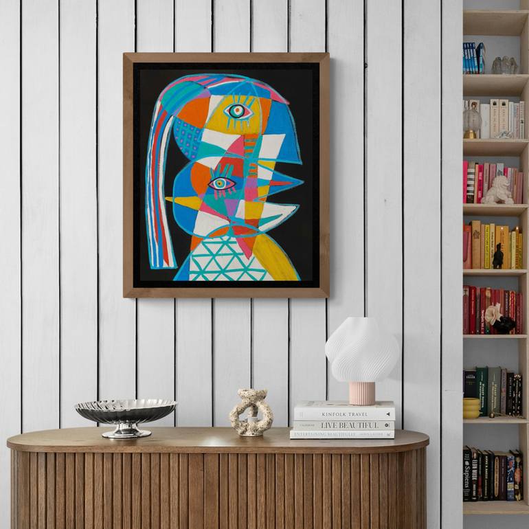 Original Cubism Abstract Painting by Enrique Pichardo