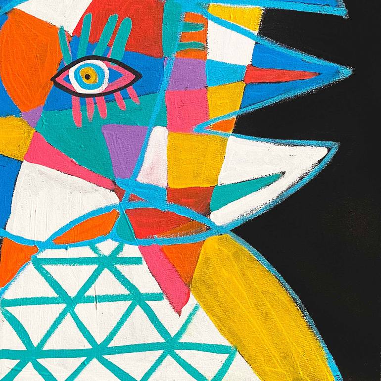 Original Cubism Abstract Painting by Enrique Pichardo