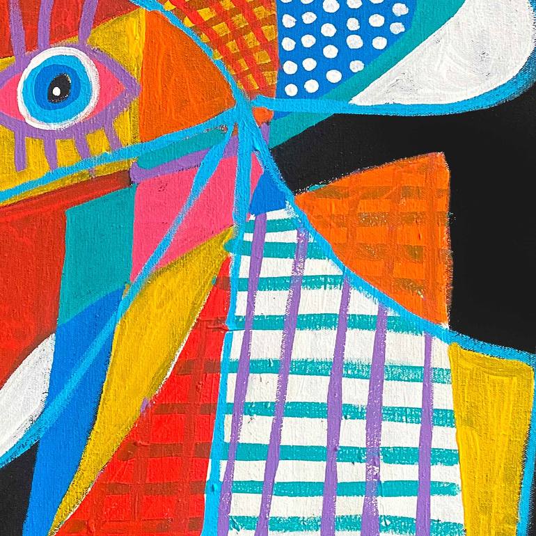 Original Cubism Abstract Painting by Enrique Pichardo