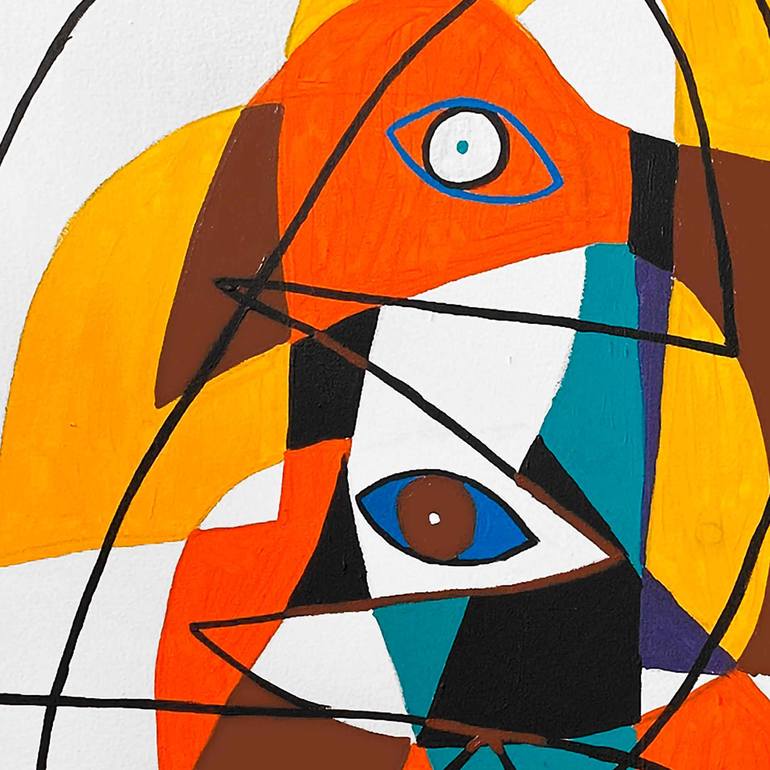 Original Cubism Abstract Painting by Enrique Pichardo