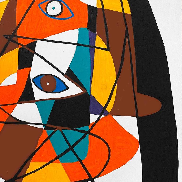 Original Cubism Abstract Painting by Enrique Pichardo