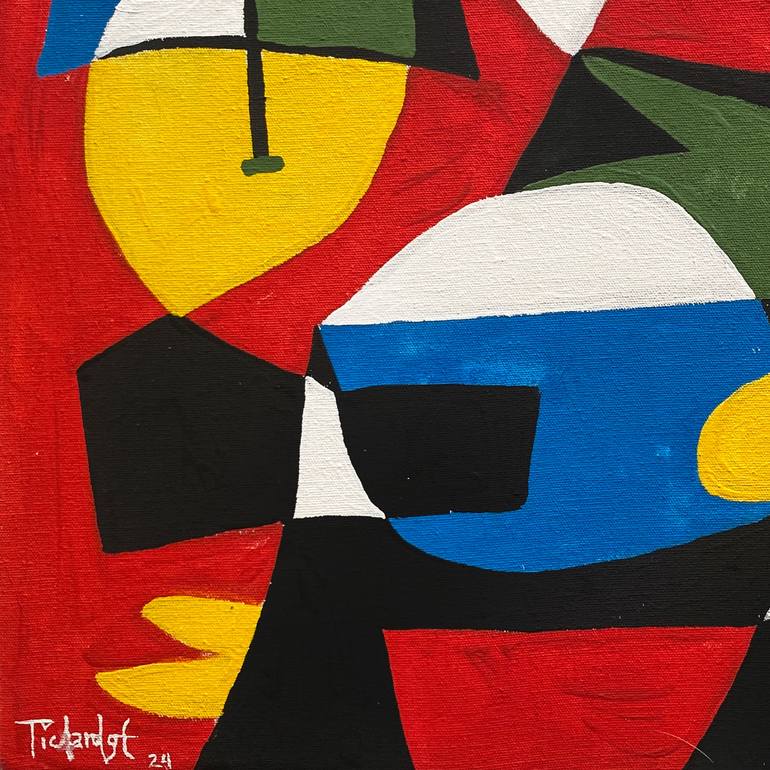 Original Cubism Abstract Painting by Enrique Pichardo