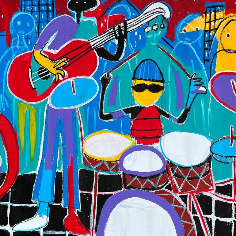 Original Expressionism Music Painting by Enrique Pichardo