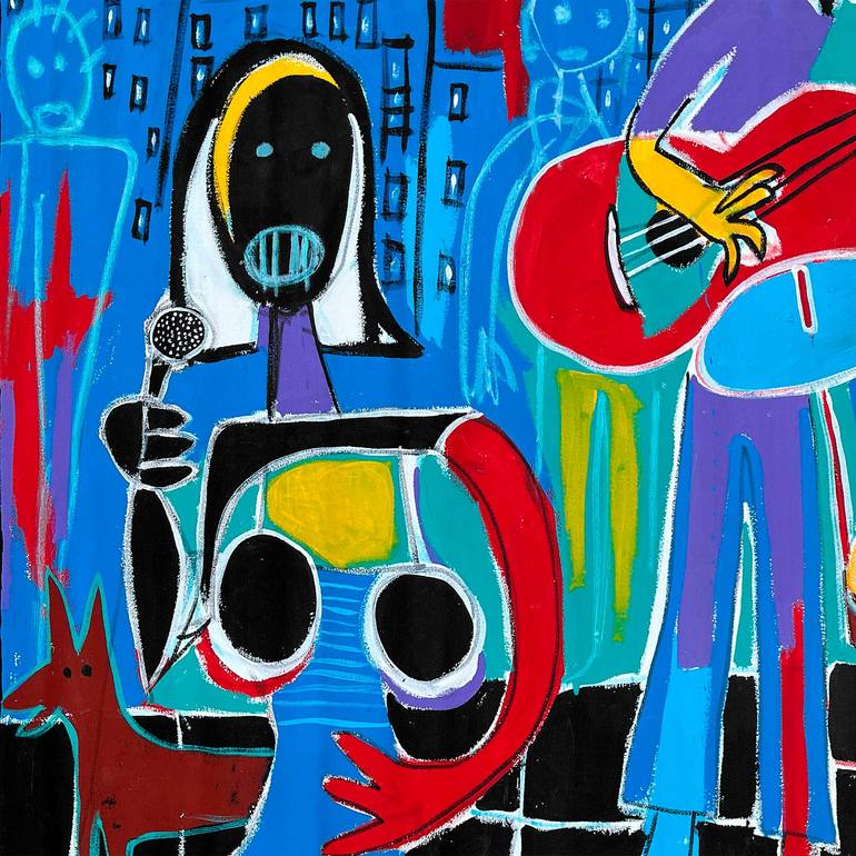 Original Expressionism Music Painting by Enrique Pichardo