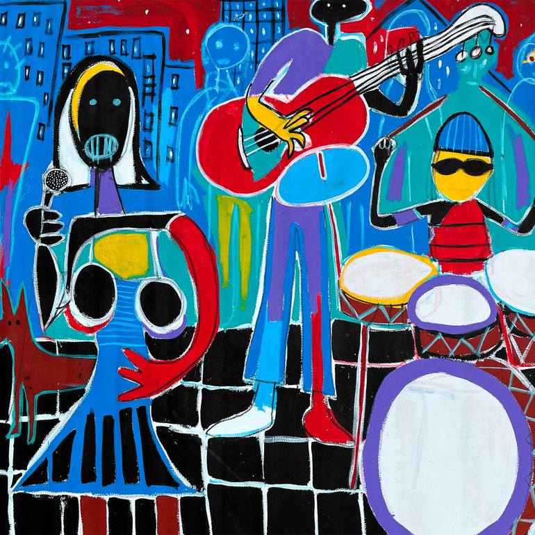 Original Expressionism Music Painting by Enrique Pichardo
