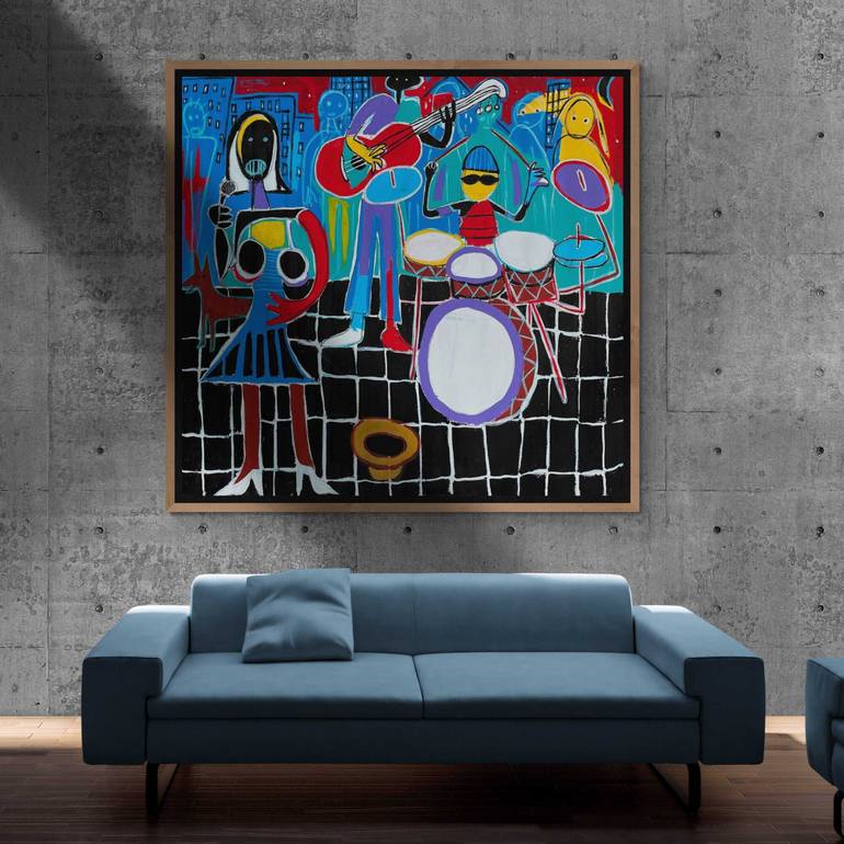 Original Expressionism Music Painting by Enrique Pichardo