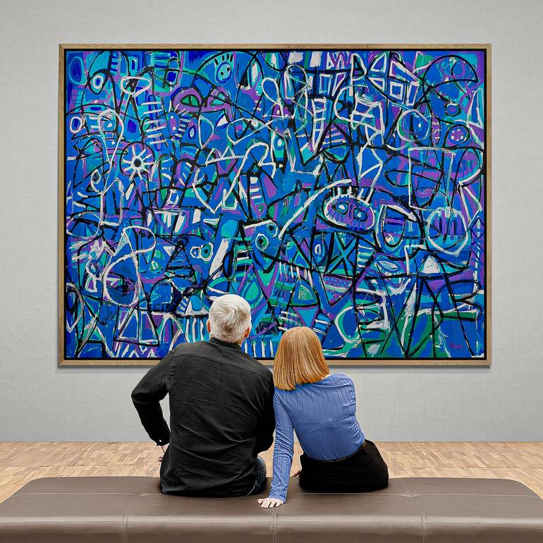 Original Abstract Expressionism Abstract Painting by Enrique Pichardo