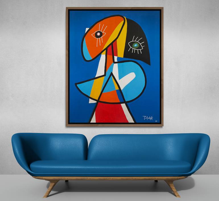 Original Algorithmic Abstract Painting by Enrique Pichardo