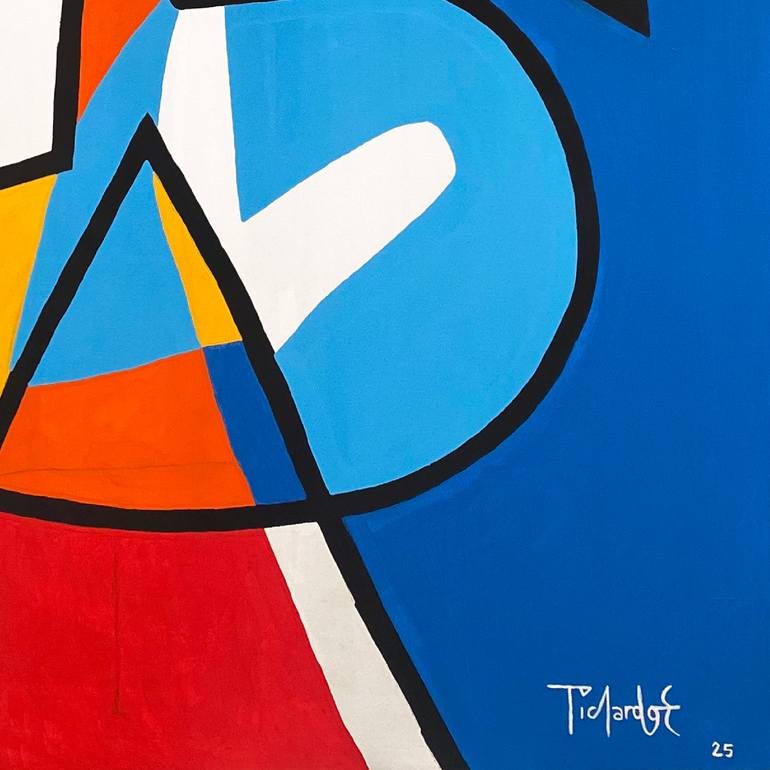 Original Algorithmic Abstract Painting by Enrique Pichardo