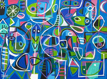 Original Abstract Expressionism Abstract Paintings by Enrique Pichardo