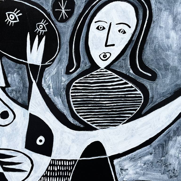 Original Abstract Outer Space Painting by Enrique Pichardo