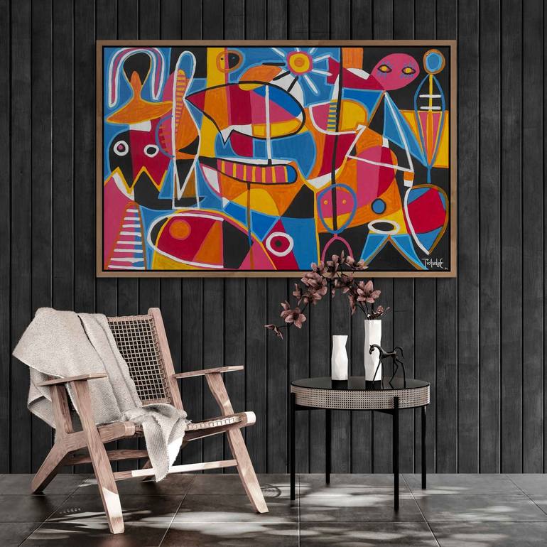 Original Abstract Expressionism Abstract Painting by Enrique Pichardo