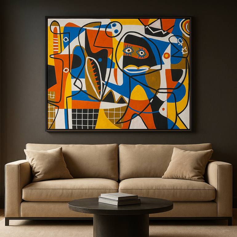 Original Conceptual Abstract Painting by Enrique Pichardo