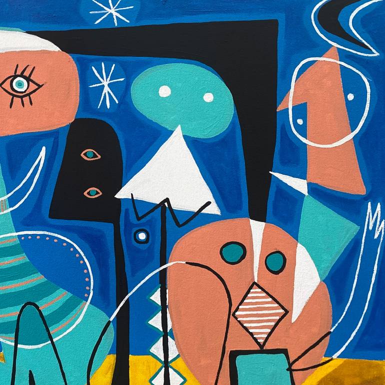 Original Conceptual Abstract Painting by Enrique Pichardo