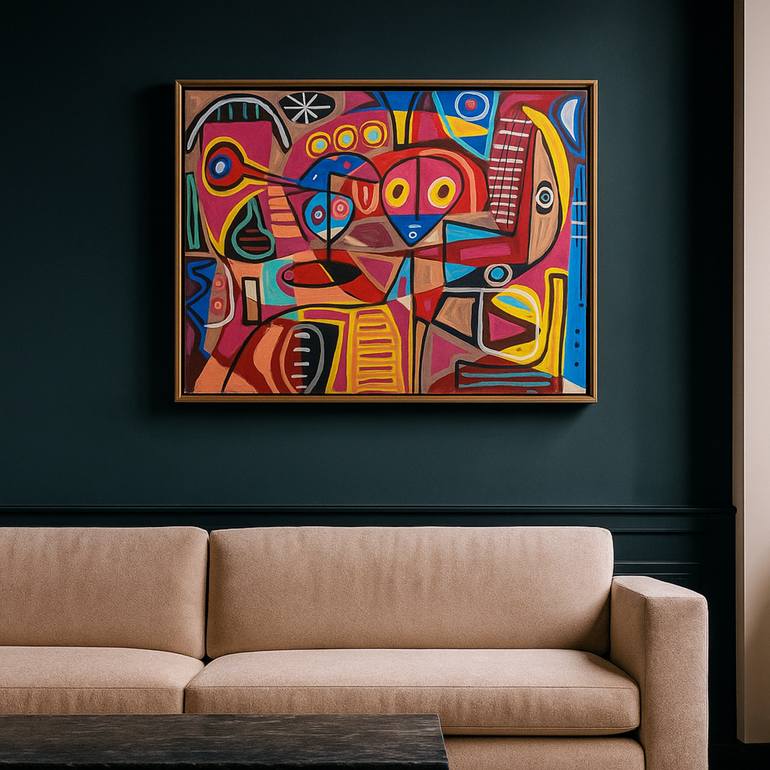 Original Abstract Expressionism Abstract Painting by Enrique Pichardo