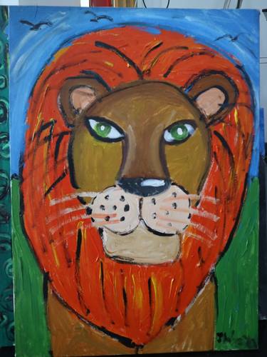 Original Expressionism Animal Painting by Dyah Puspita