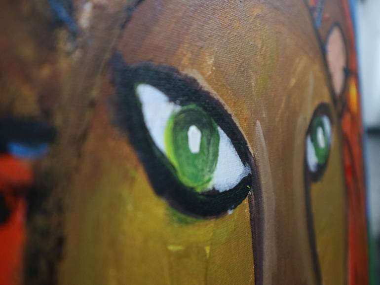 Original Expressionism Animal Painting by Dyah Puspita