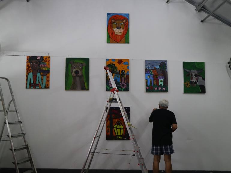 Original Expressionism Animal Painting by Dyah Puspita