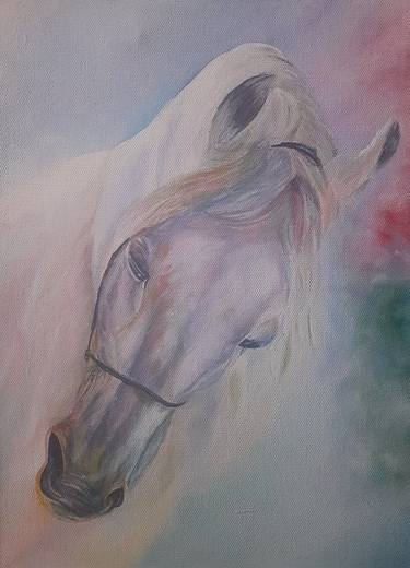 Original Color Field Painting Horse Paintings by fathoni widodo