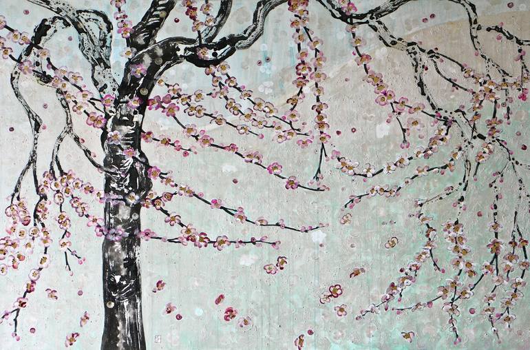 Original Impressionism Tree Painting by Monica Gersbach-Forrer