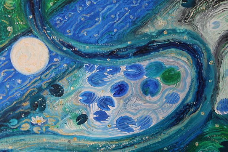 Original Impressionism Abstract Painting by Monica Gersbach-Forrer