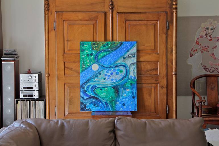Original Impressionism Abstract Painting by Monica Gersbach-Forrer