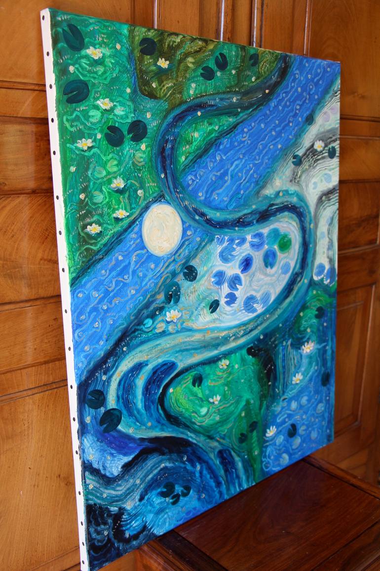 Original Impressionism Abstract Painting by Monica Gersbach-Forrer