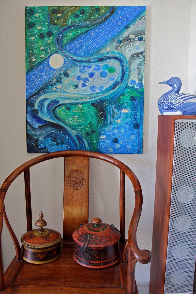 Original Impressionism Abstract Painting by Monica Gersbach-Forrer