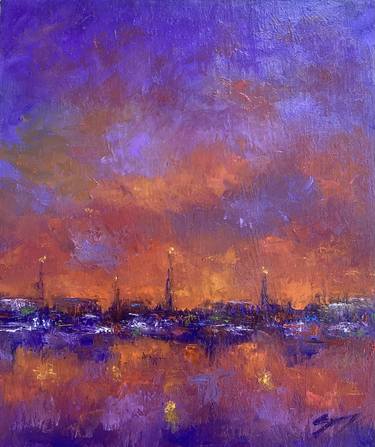 Original Impressionism Landscape Painting by Sonia Cifuentes