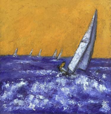 Original Impressionism Sailboat Paintings by Sonia Cifuentes