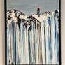 Painting in black wooden frame