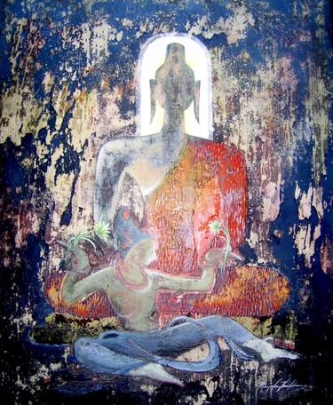 Print of Religious Paintings by Manjula nissanka Thaldoowa