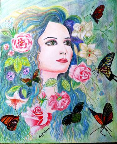 Print of Floral Paintings by Amit Verma