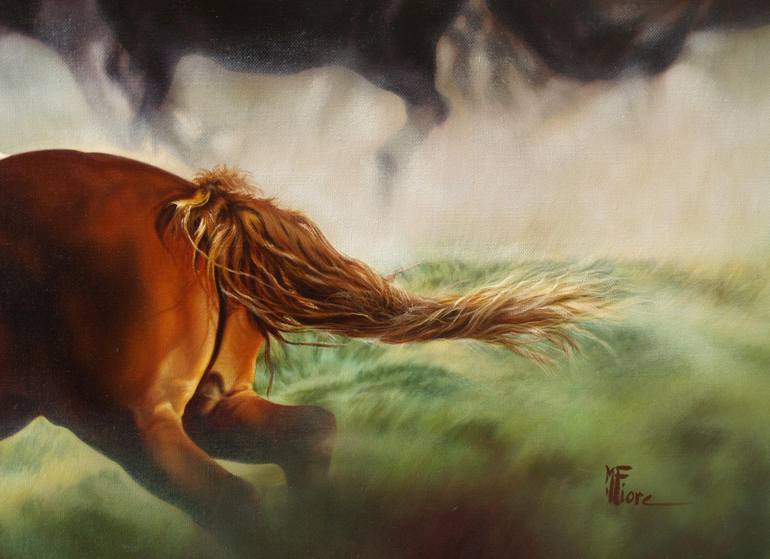Original Horse Painting by michele fiore