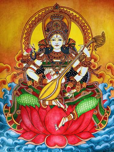 Print of Fine Art Wall Paintings by Kavitha Krishnachandran