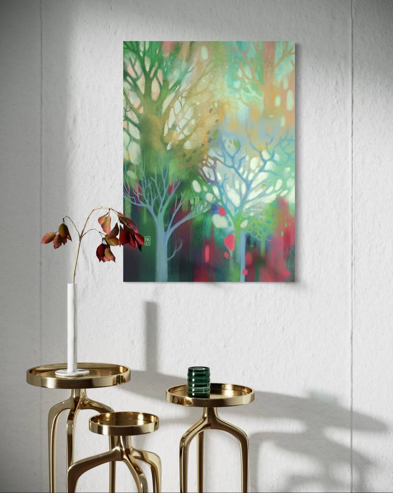 Original Abstract Nature Drawing by Natalia Nik