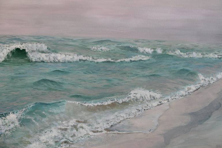 Original Photorealism Seascape Painting by Anna Kiss