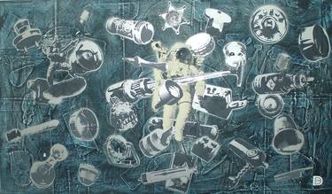 Original Contemporary Outer Space Collage by tyrone dalby