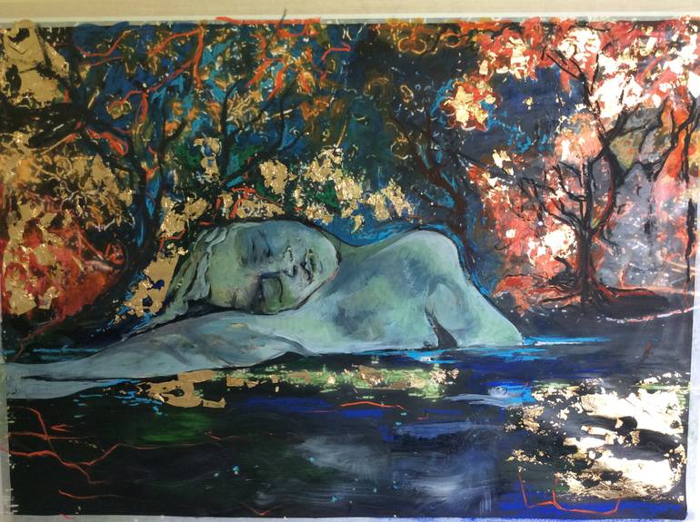 Original Abstract Water Painting by Juliet Asher