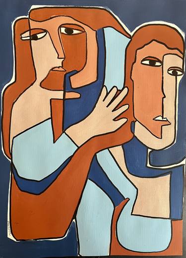 Print of Abstract People Paintings by Dominique Wesbecher