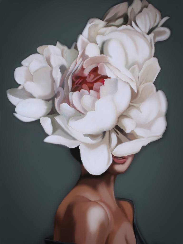 women and roses Drawing by Yoga Pratama | Saatchi Art