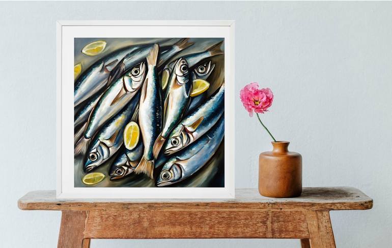 Original Abstract Fish Painting by NILANJI PERERA