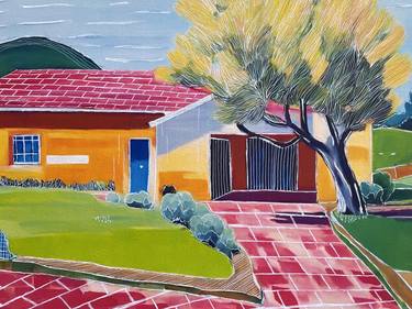Original Expressionism Architecture Painting by Nilanji Perera