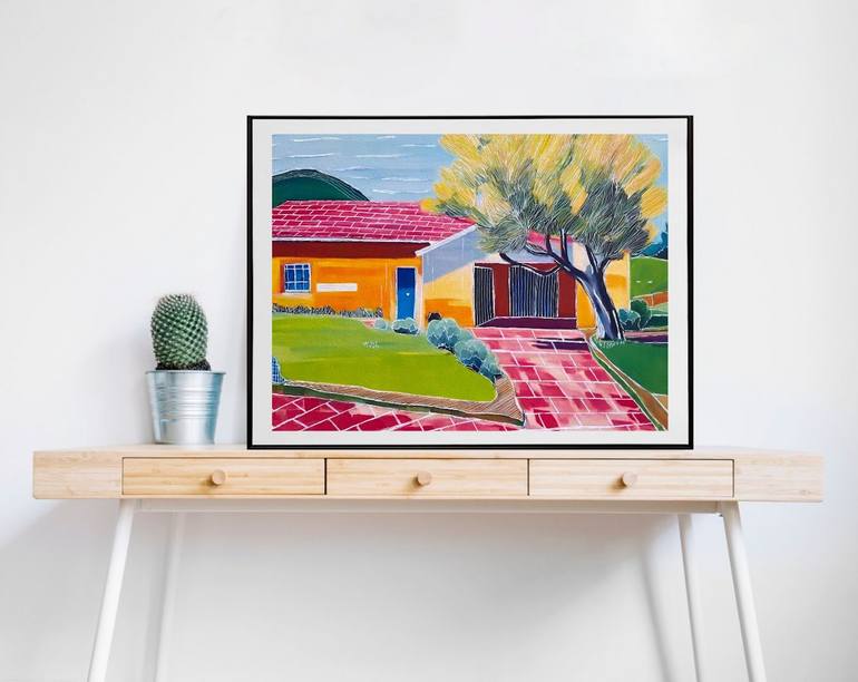 Original Expressionism Architecture Painting by Nilanji Perera