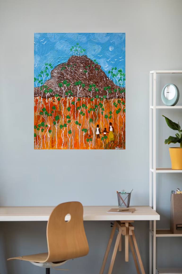 Original Abstract Expressionism Landscape Painting by Nilanji Perera