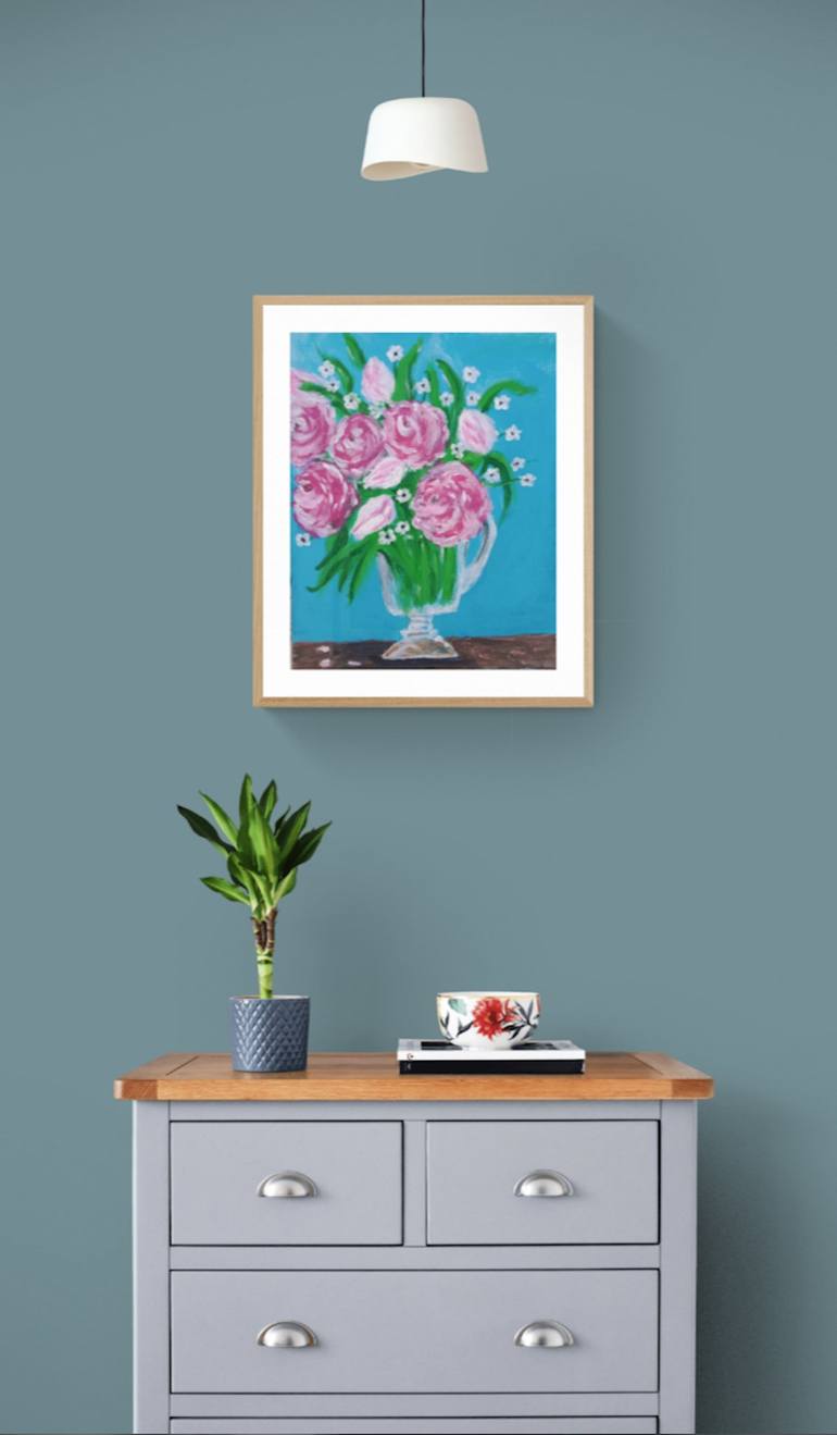 Original Floral Painting by NILANJI PERERA