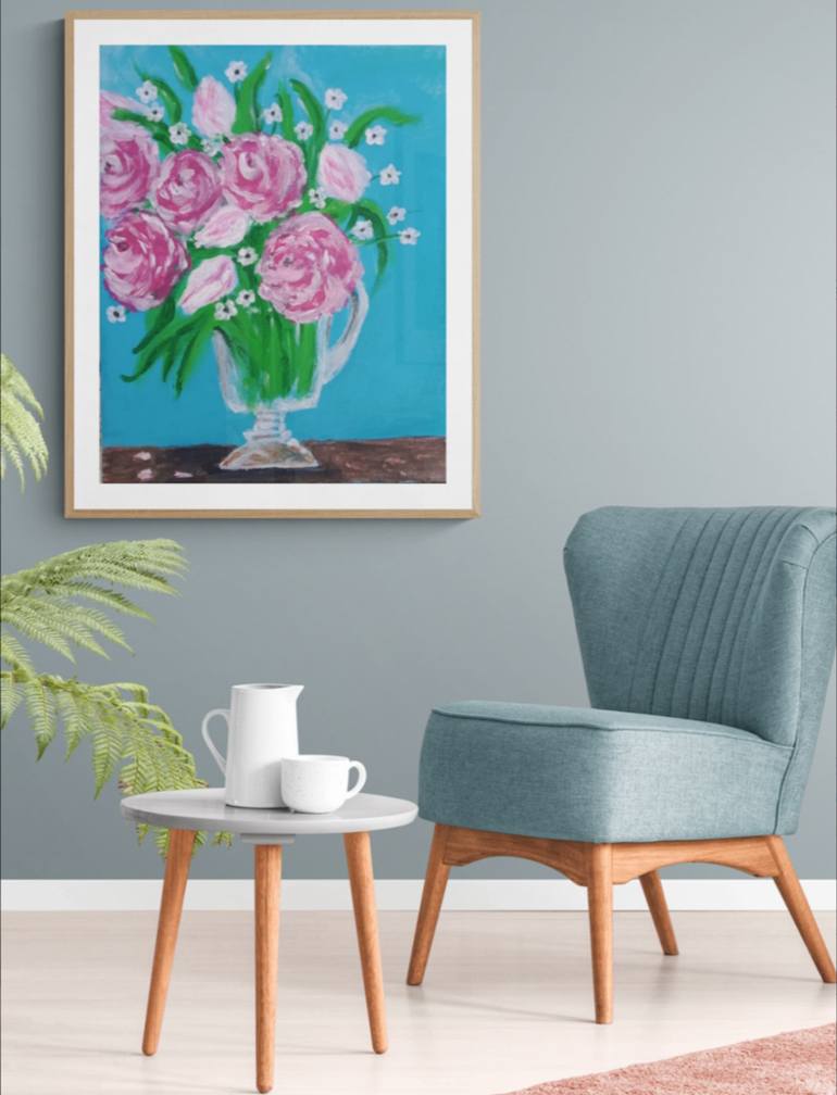 Original Floral Painting by NILANJI PERERA