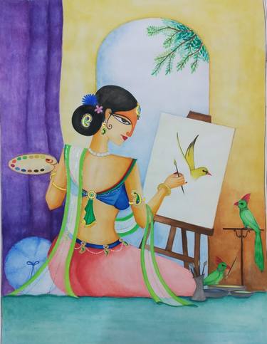 Original Women Painting by Susmita Biswas