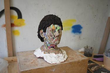 Original Figurative People Sculpture by Alex Jacobs