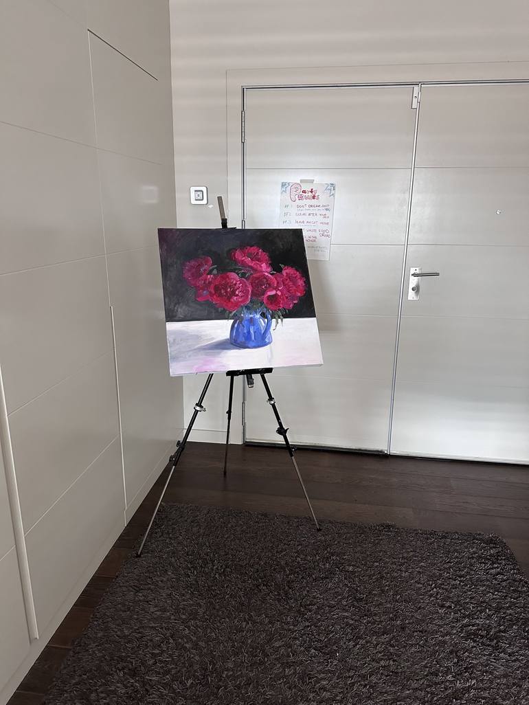 Original Abstract Expressionism Floral Painting by Nataliya Lemesheva